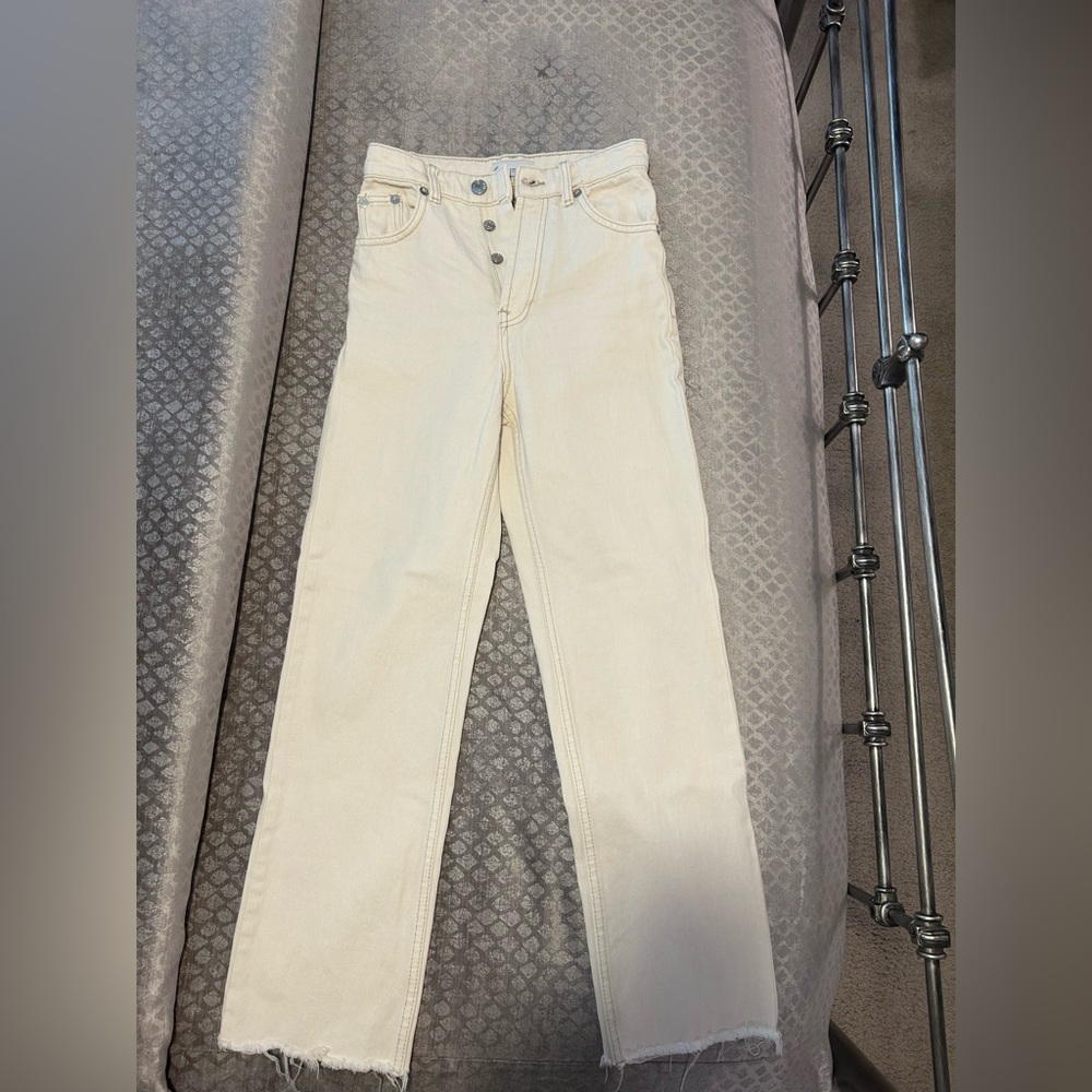 Zara cream jeans